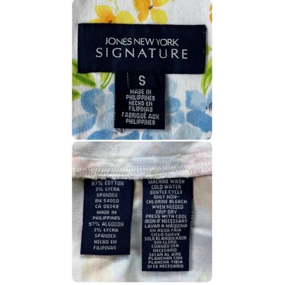 Stretch Denim Floral Jacket Full Zip Y2K Unique Jones New York Small - Picture 15 of 16